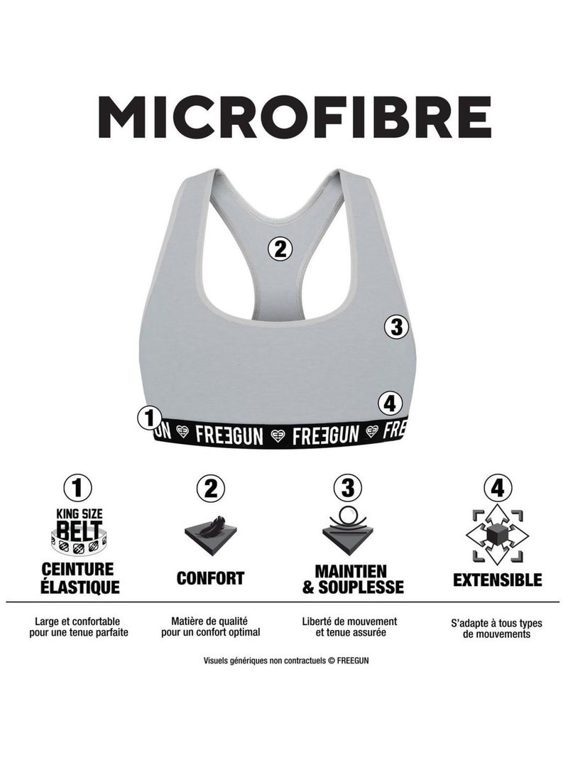 Lot de 2 Brassières fille Best Of Anniversary Fun Freegun Noir - Kiabi