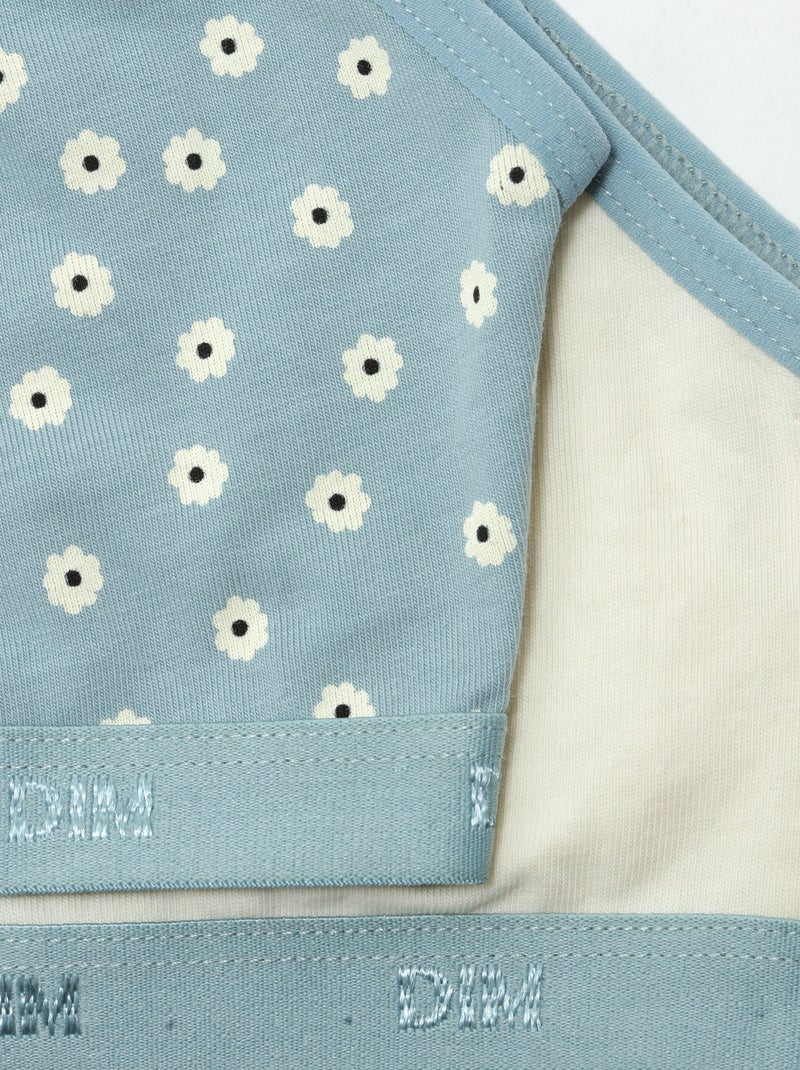 Lot de 2 Brassières Fille Coton Stretch Les Pockets Bleu ciel - Kiabi