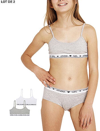 Lot de 2 brassières fille Coton Ultra Doux Athena Fille