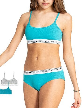 Lot de 2 brassières fille Coton Ultra Doux Athena Fille