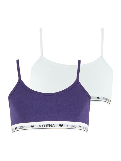 Lot de 2 brassières fille Coton Ultra Doux Athena Fille - Kiabi