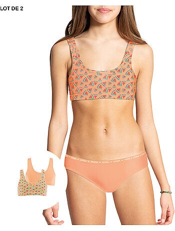 Lot de 2 brassières ecopack girl mode athena fille
