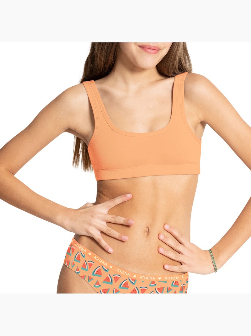 Lot de 2 brassières fille ecopack girl mode athena fille Peche - Kiabi