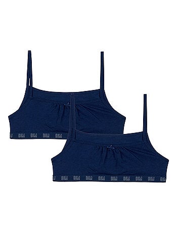 Lot de 2 brassières fille en coton bio Skin Care