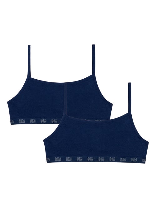 Lot de 2 brassières fille en coton bio Skin Care - Kiabi