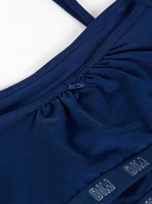 Lot de 2 brassières fille en coton bio Skin Care - Kiabi