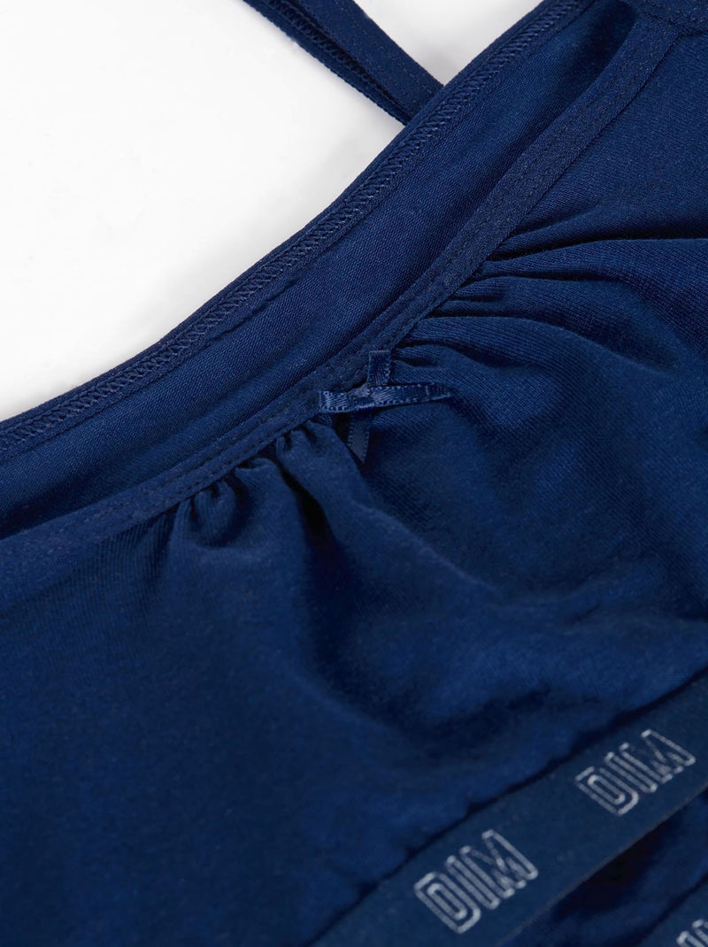 Lot de 2 brassières fille en coton bio Skin Care Bleu - Kiabi