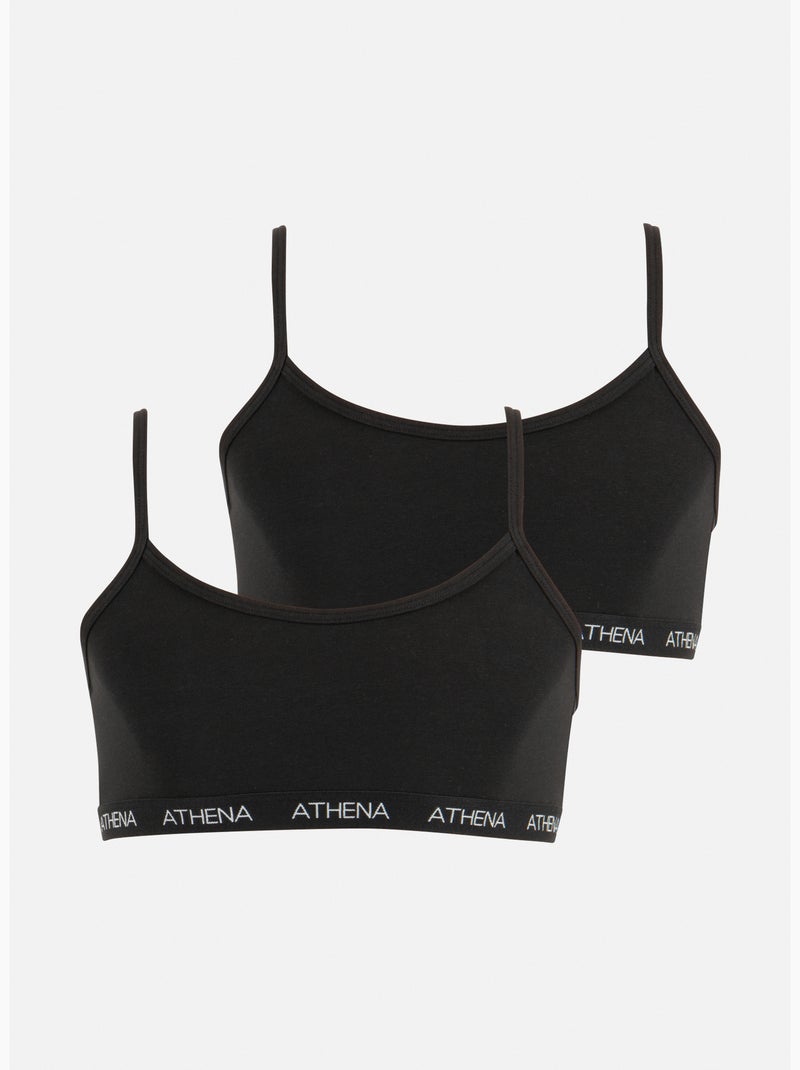 Lot de 2 brassières fille My Petit Prix Athena Fille Noir - Kiabi