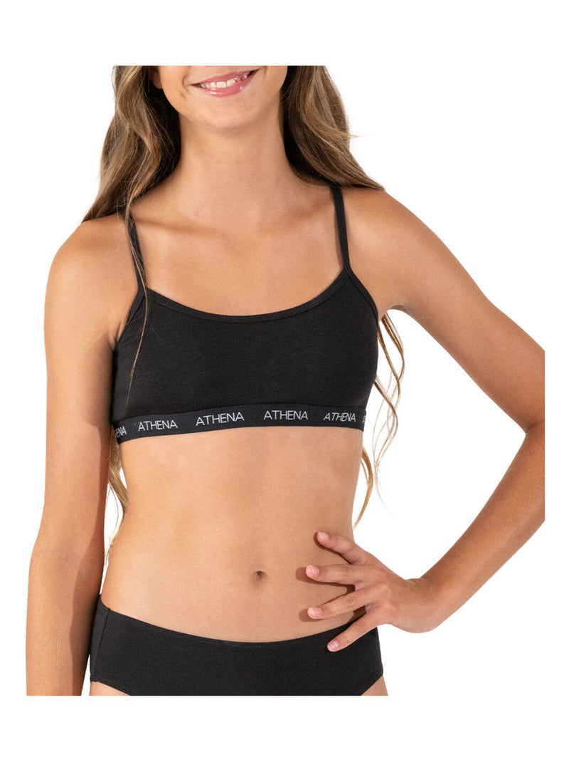 Lot de 2 brassières fille My Petit Prix Athena Fille Noir - Kiabi