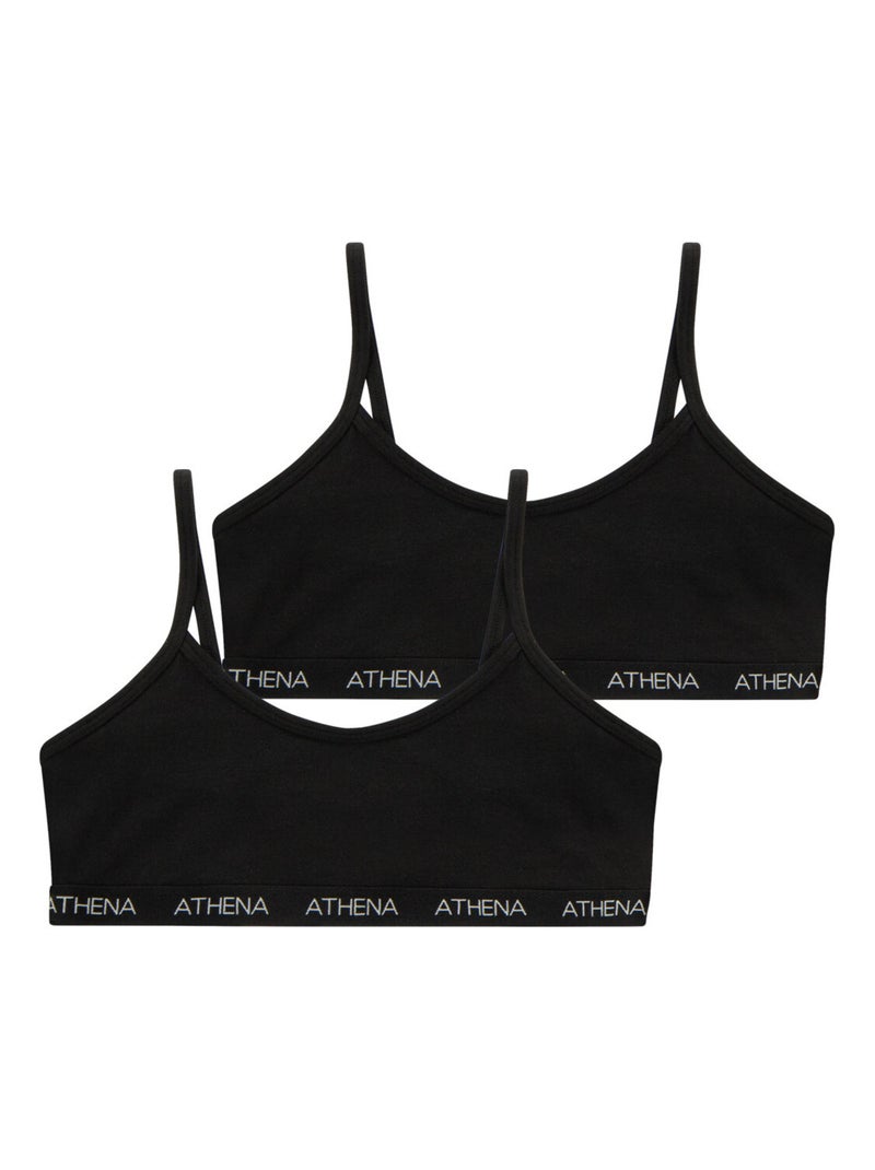 Lot de 2 brassières fille My Petit Prix Athena Fille Noir - Kiabi
