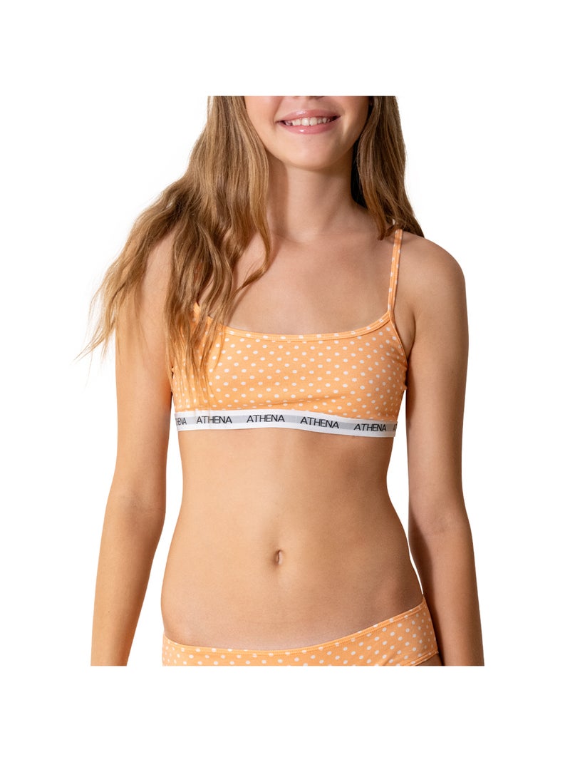 Lot de 2 brassières fille My Petit Prix Athena Vert/Orange - Kiabi