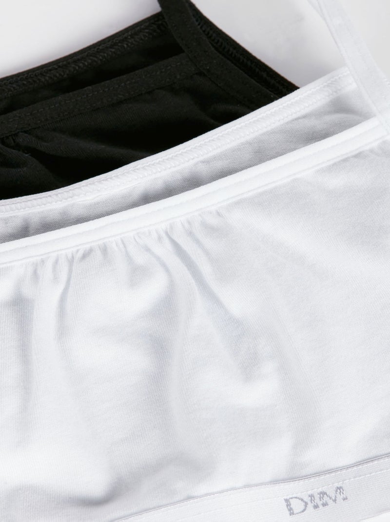 Lot de 2 brassières filles coton stretch Les Pockets Ecodim Noir - Kiabi