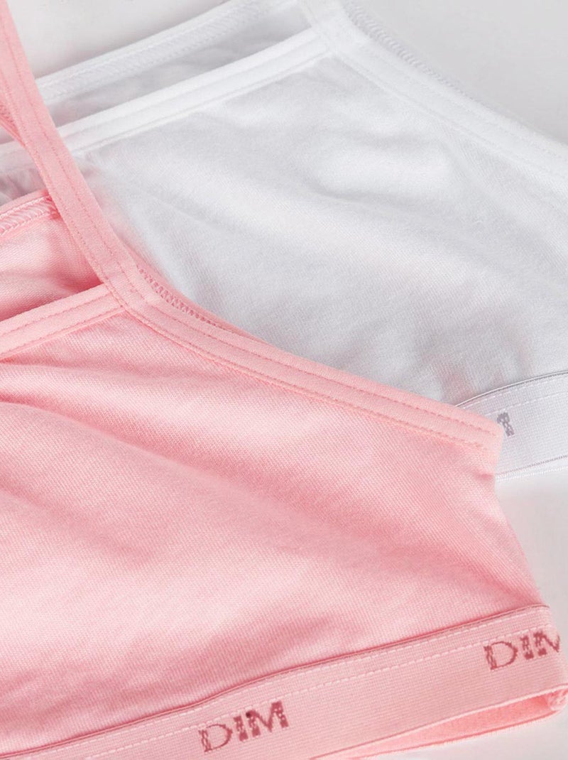 Lot de 2 brassières filles coton stretch Les Pockets Ecodim Rose - Kiabi
