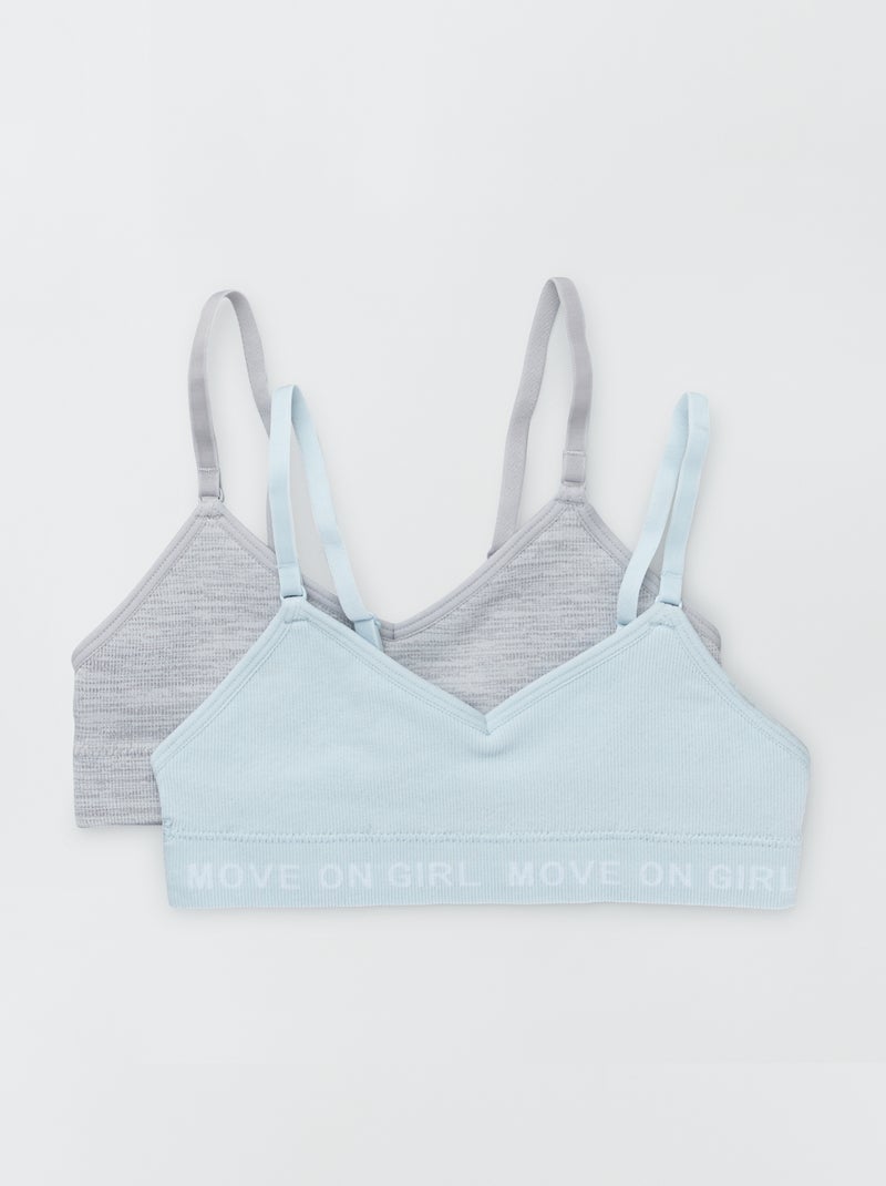 Lot de 2 brassières Gris - Kiabi