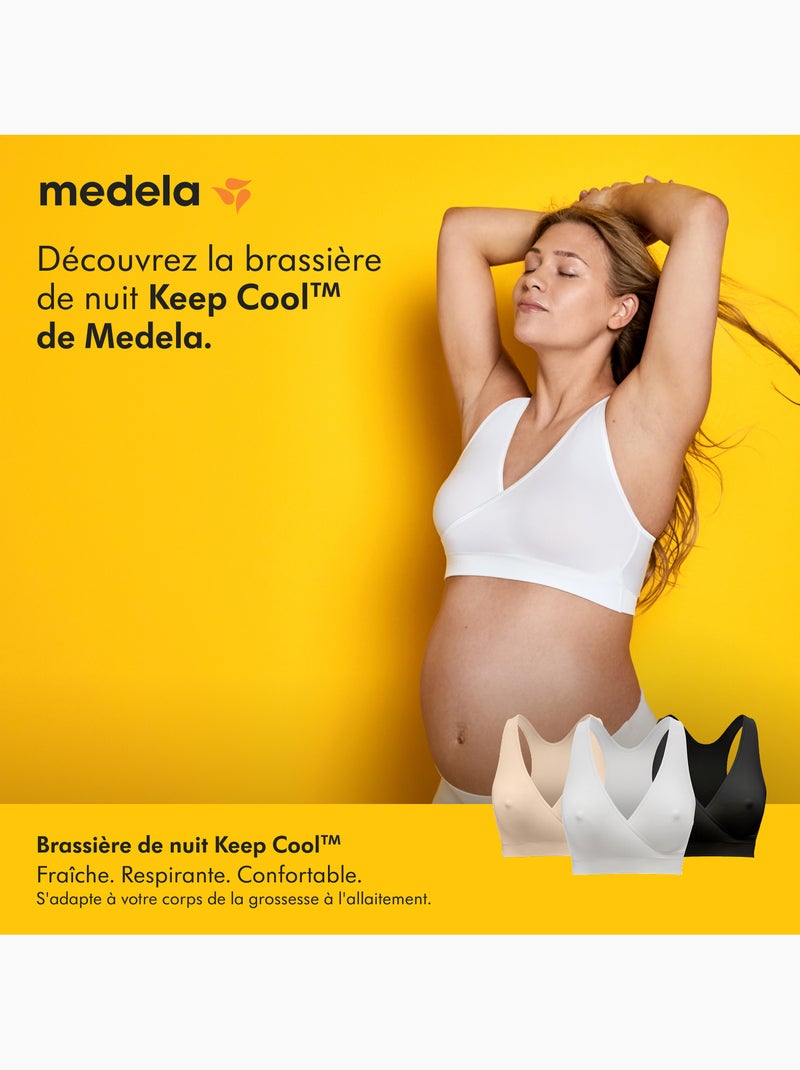 Lot de 2 brassières grossesse et allaitement Medela Keep Cool - Brassière de nuit, respirante et Blanc - Kiabi
