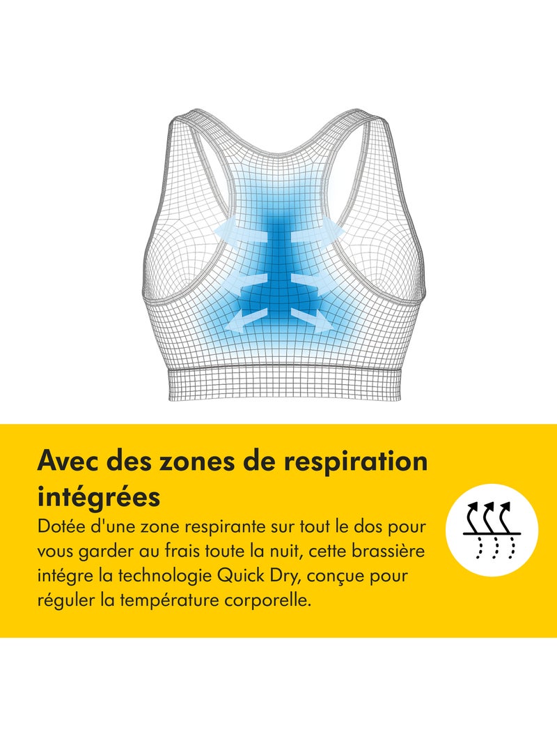 Lot de 2 brassières grossesse et allaitement Medela Keep Cool - Brassière de nuit, respirante et Noir - Kiabi