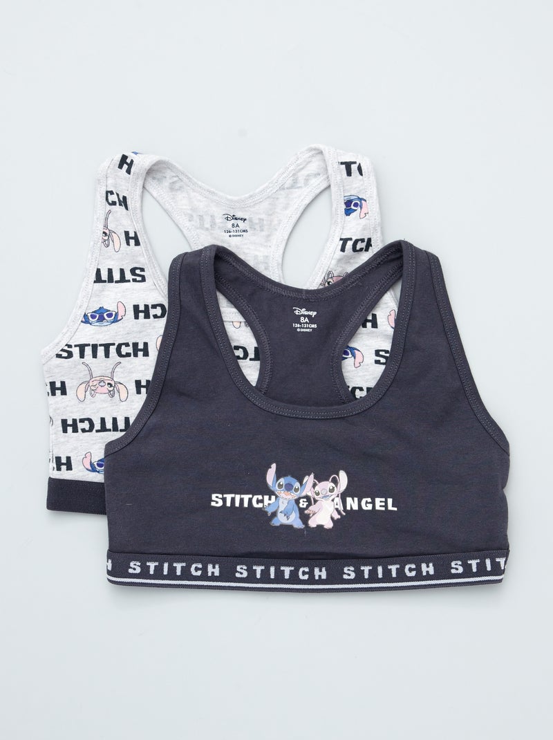 Lot de 2 brassières 'Lilo et Stitch' Gris - Kiabi