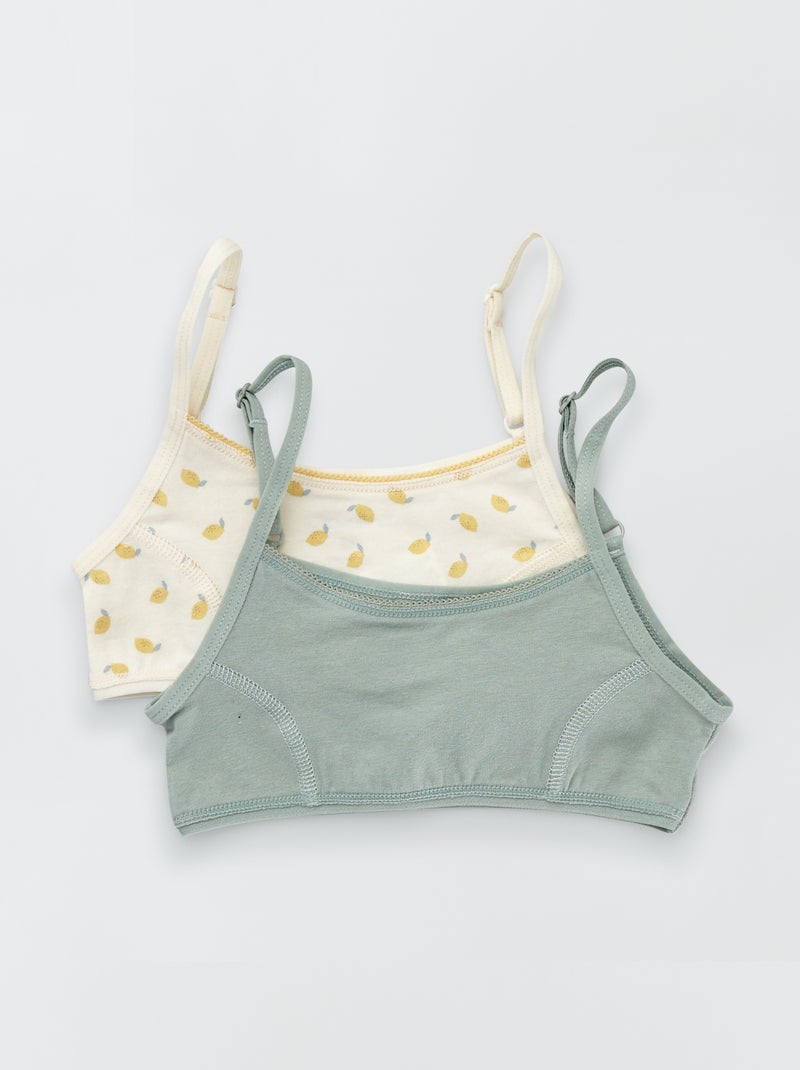Lot de 2 brassières maille stretch Blanc - Kiabi