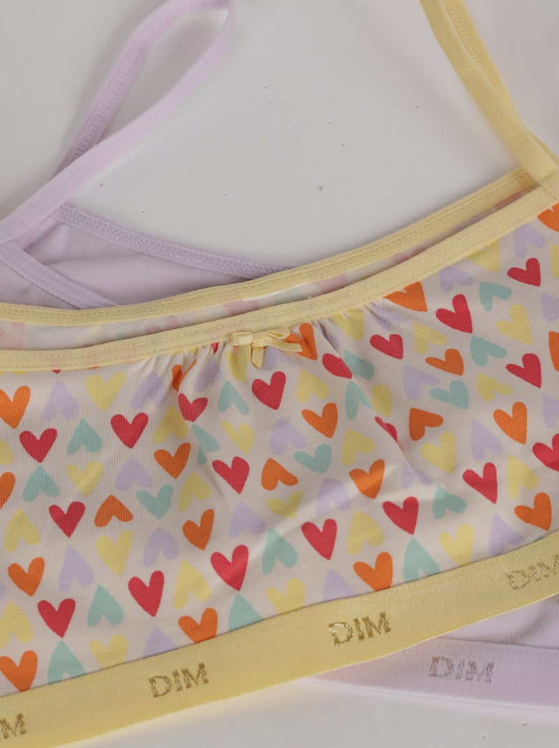 Lot de 2 brassières Pockets Coton Kids Mauve lilas - Kiabi