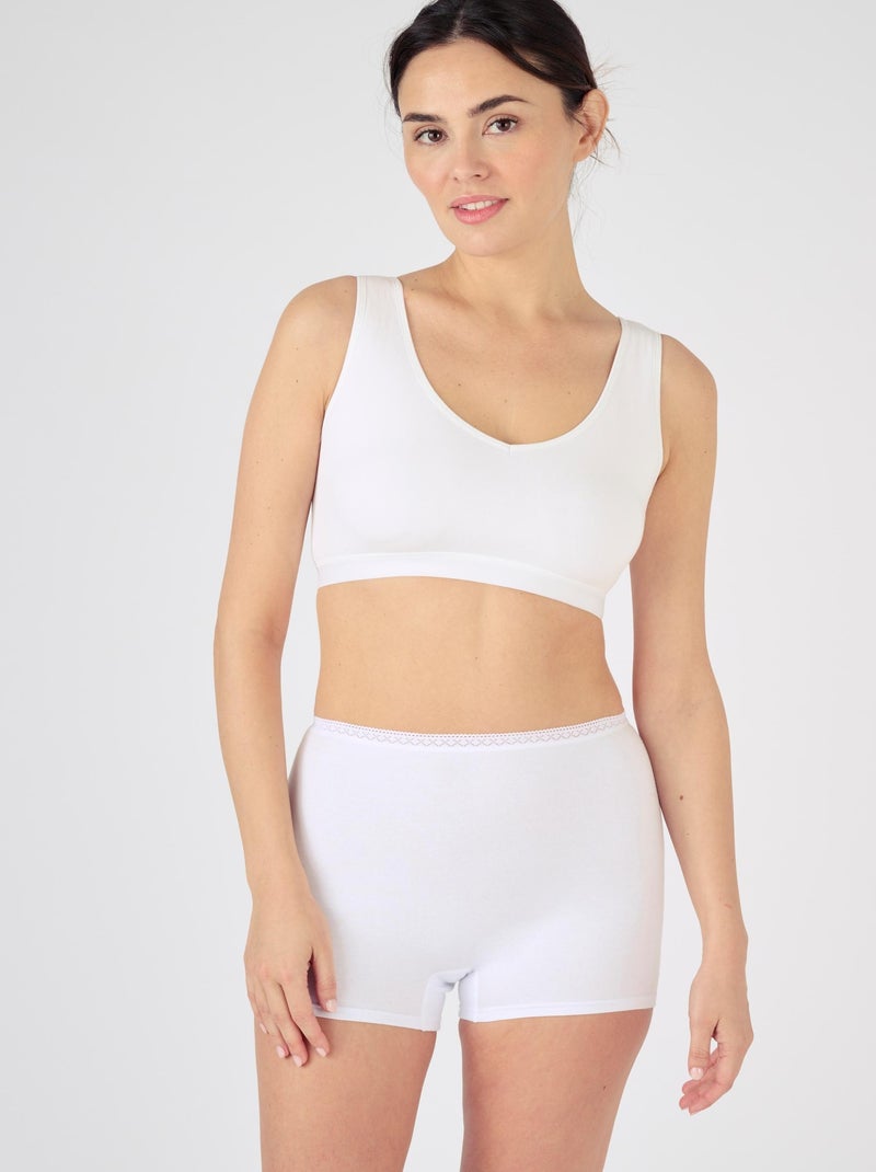 Lot de 2 brassières réversibles sans armatures - Damart Blanc - Kiabi