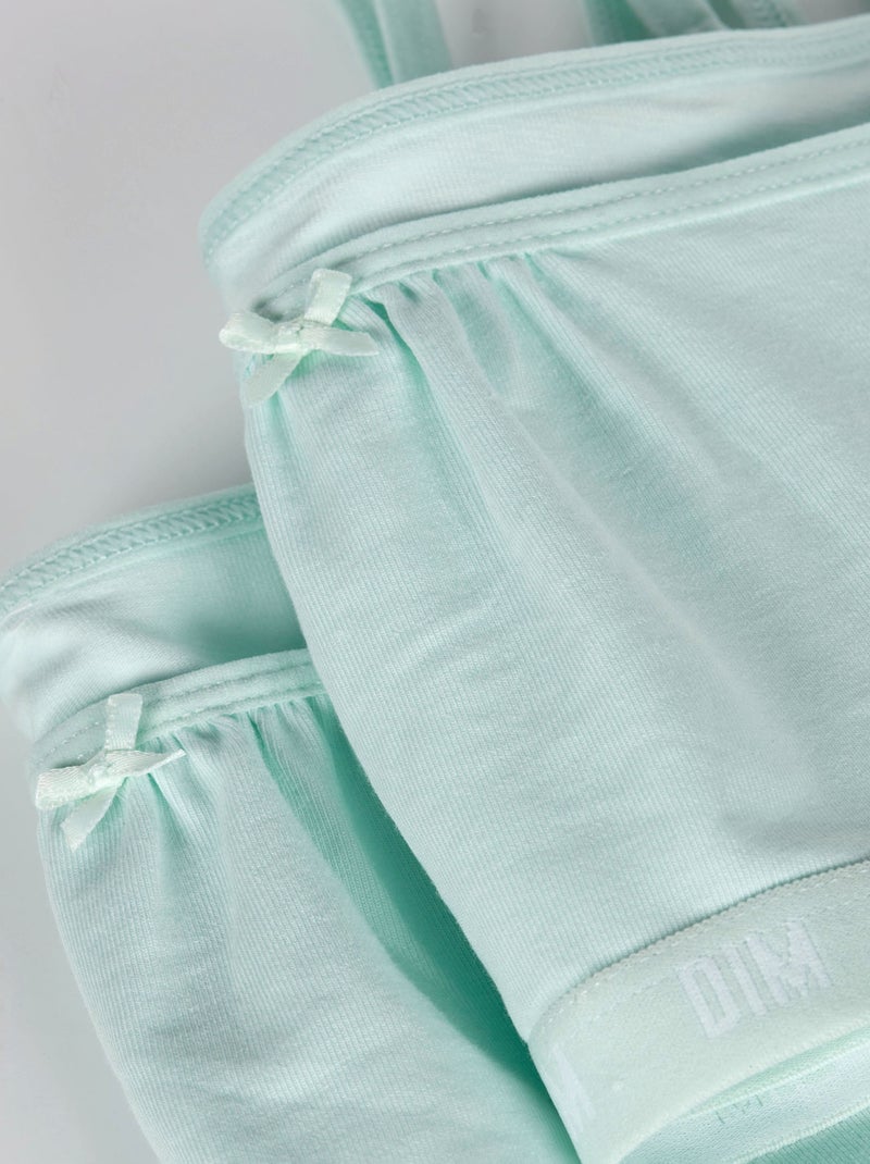 Lot de 2 brassières sans armature en coton bio Skin Care Vert - Kiabi