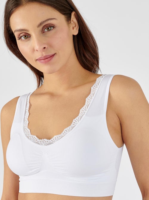 Lot de 2 brassières sans coutures - Damart - Kiabi
