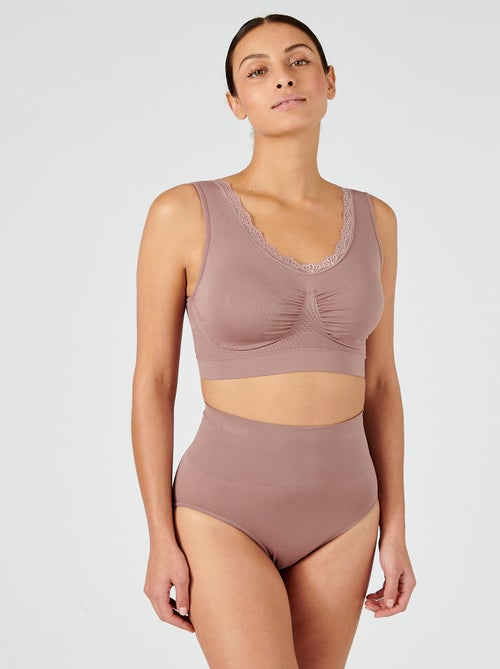 Lot de 2 brassières sans coutures - Damart - Kiabi