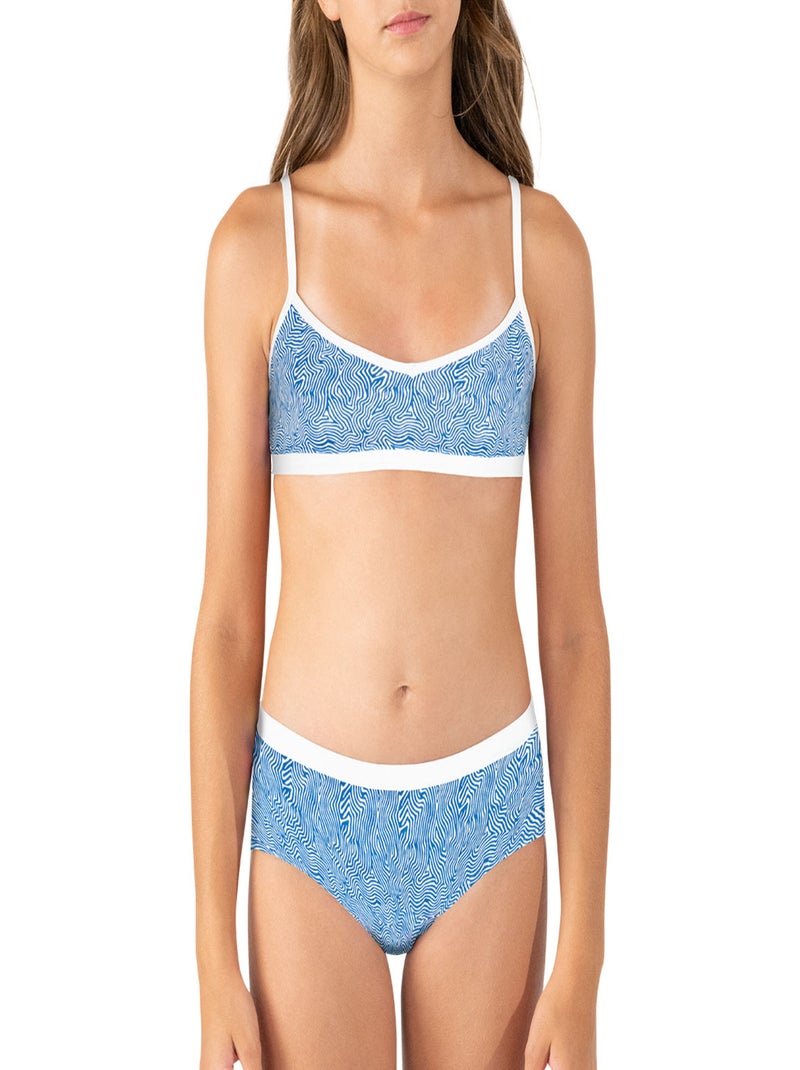 Lot de 2 brassières sans coutures fille Fashion Athena Bleu Bleu - Kiabi