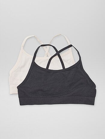 Lot de 2 brassières sport