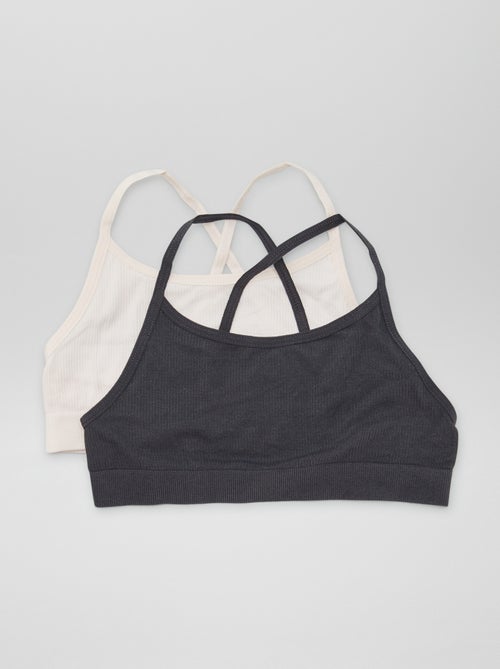 Lot de 2 brassières sport - Kiabi