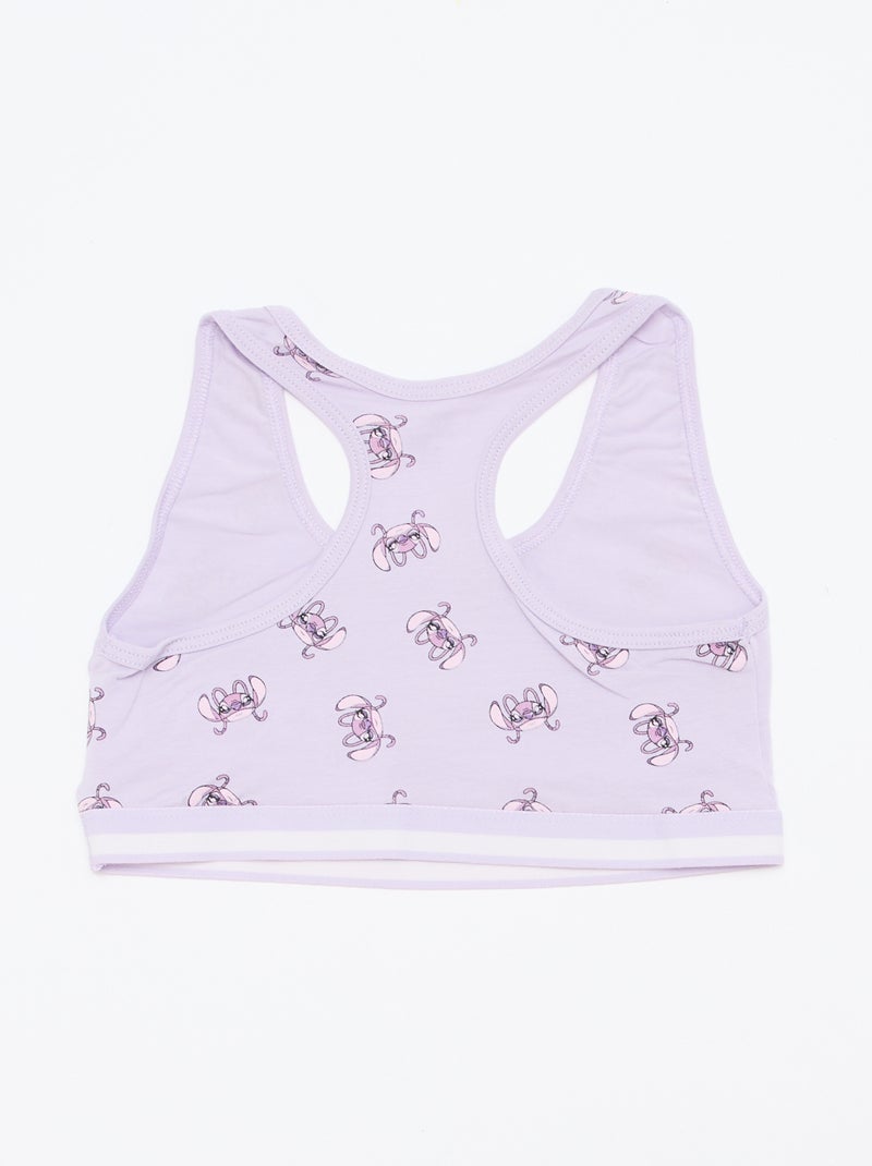 Lot de 2 brassières 'Stitch' Violet - Kiabi