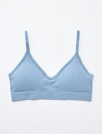 Lot de 2 brassières triangle en rib