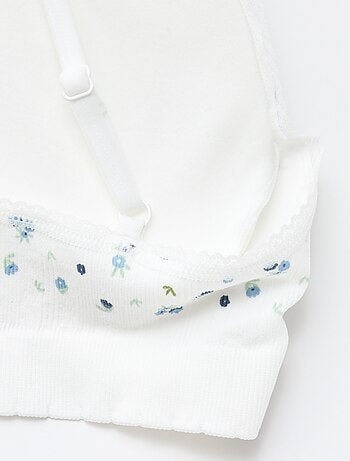 Lot de 2 brassières triangle en rib