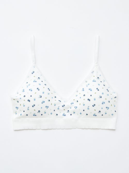 Lot de 2 brassières triangle en rib - Kiabi