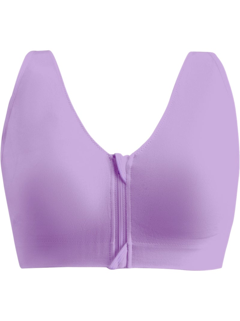 Lot de 2 brassières zippées + 1 gratuite - daxon Violet - Kiabi