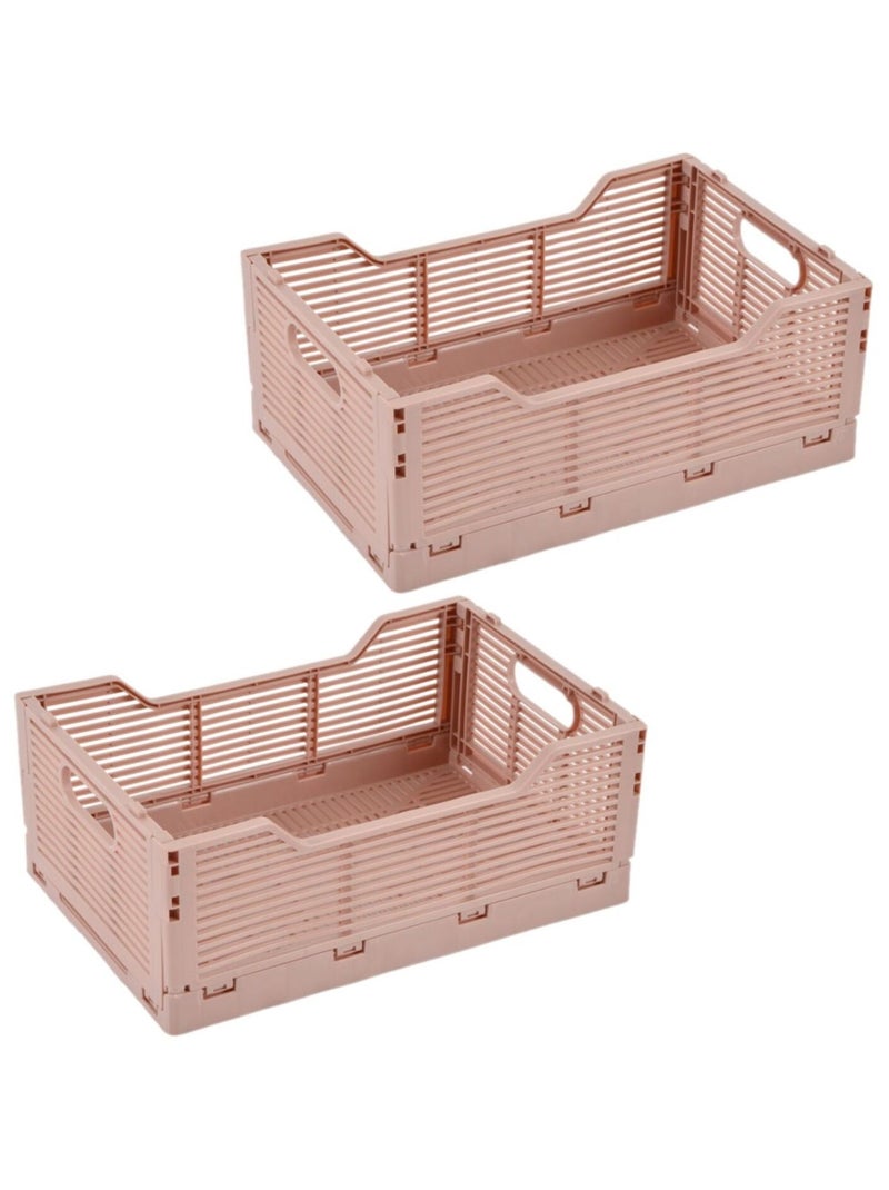 Lot de 2 cagettes pliables FOLDY Rose - Kiabi