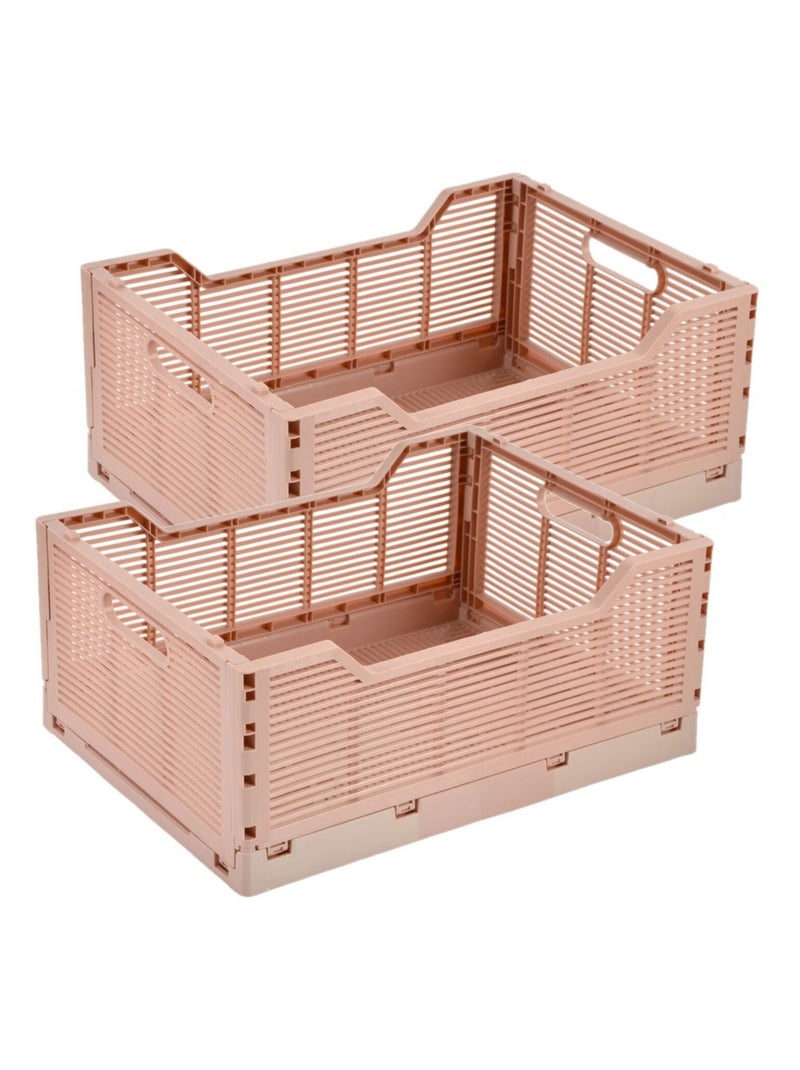 Lot de 2 cagettes pliables FOLDY Rose - Kiabi