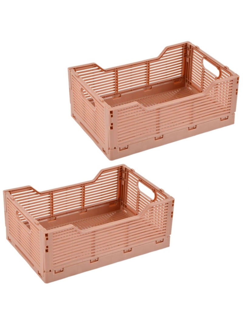 Lot de 2 cagettes pliables FOLDY Rouge - Kiabi