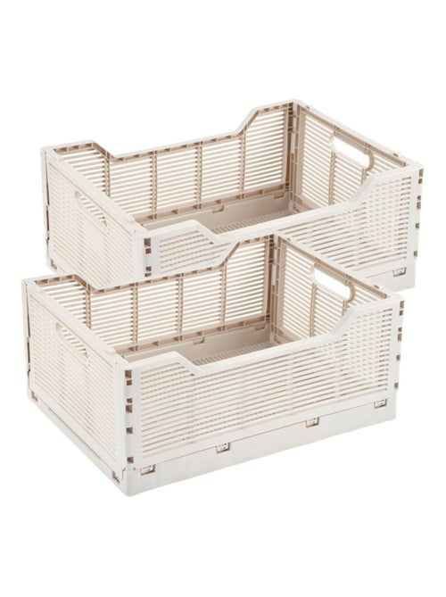 Lot de 2 cagettes pliables grand format FOLDY - Kiabi