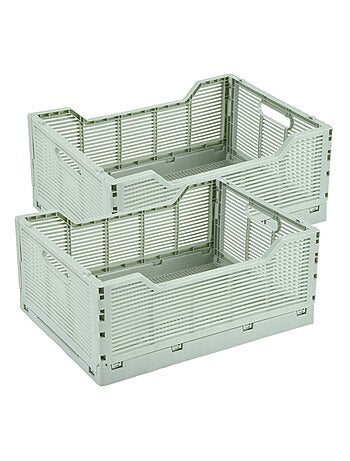 Lot de 2 cagettes pliables grand format FOLDY