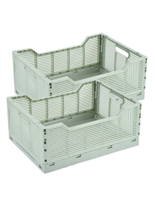 Lot de 2 cagettes pliables grand format FOLDY - Kiabi