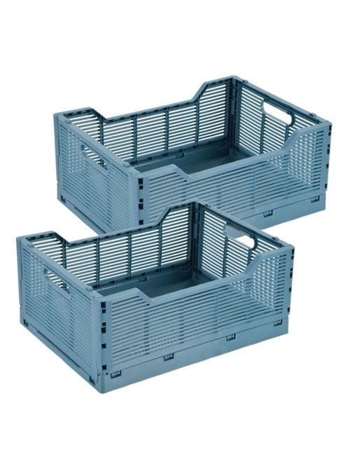 Lot de 2 cagettes pliables grand format FOLDY - Kiabi