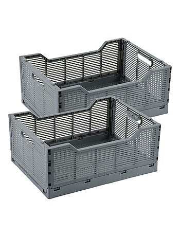 Lot de 2 cagettes pliables grand format FOLDY