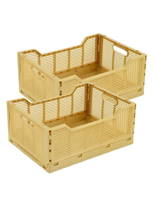 Lot de 2 cagettes pliables grand format FOLDY - Kiabi