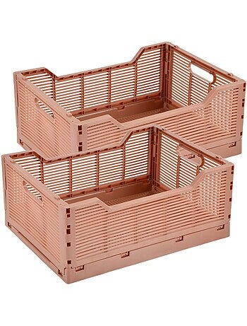 Lot de 2 cagettes pliables grand format FOLDY