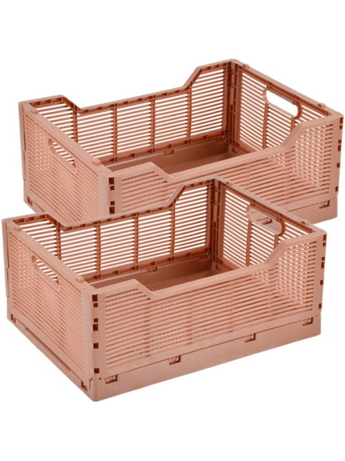 Lot de 2 cagettes pliables grand format FOLDY - Kiabi