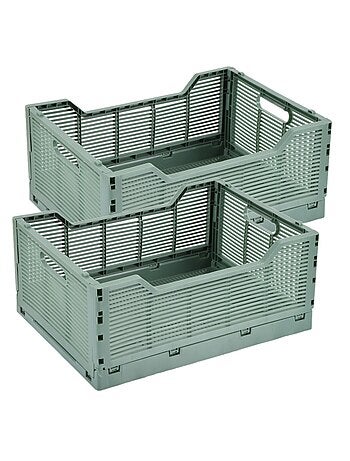 Lot de 2 cagettes pliables grand format FOLDY