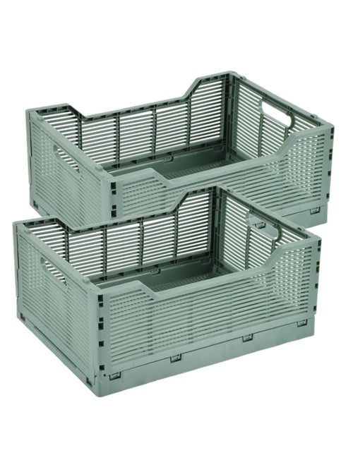 Lot de 2 cagettes pliables grand format FOLDY - Kiabi