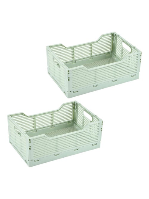 Lot de 2 cagettes pliables petit format FOLDY - Kiabi