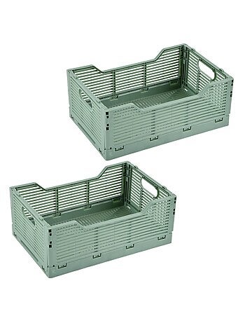 Lot de 2 cagettes pliables petit format FOLDY